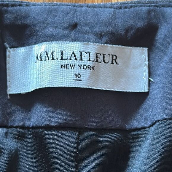 MM Lafleur 10 Clooney wool trousers charcoal grey ankle slit zip fly great cond - Picture 4 of 8